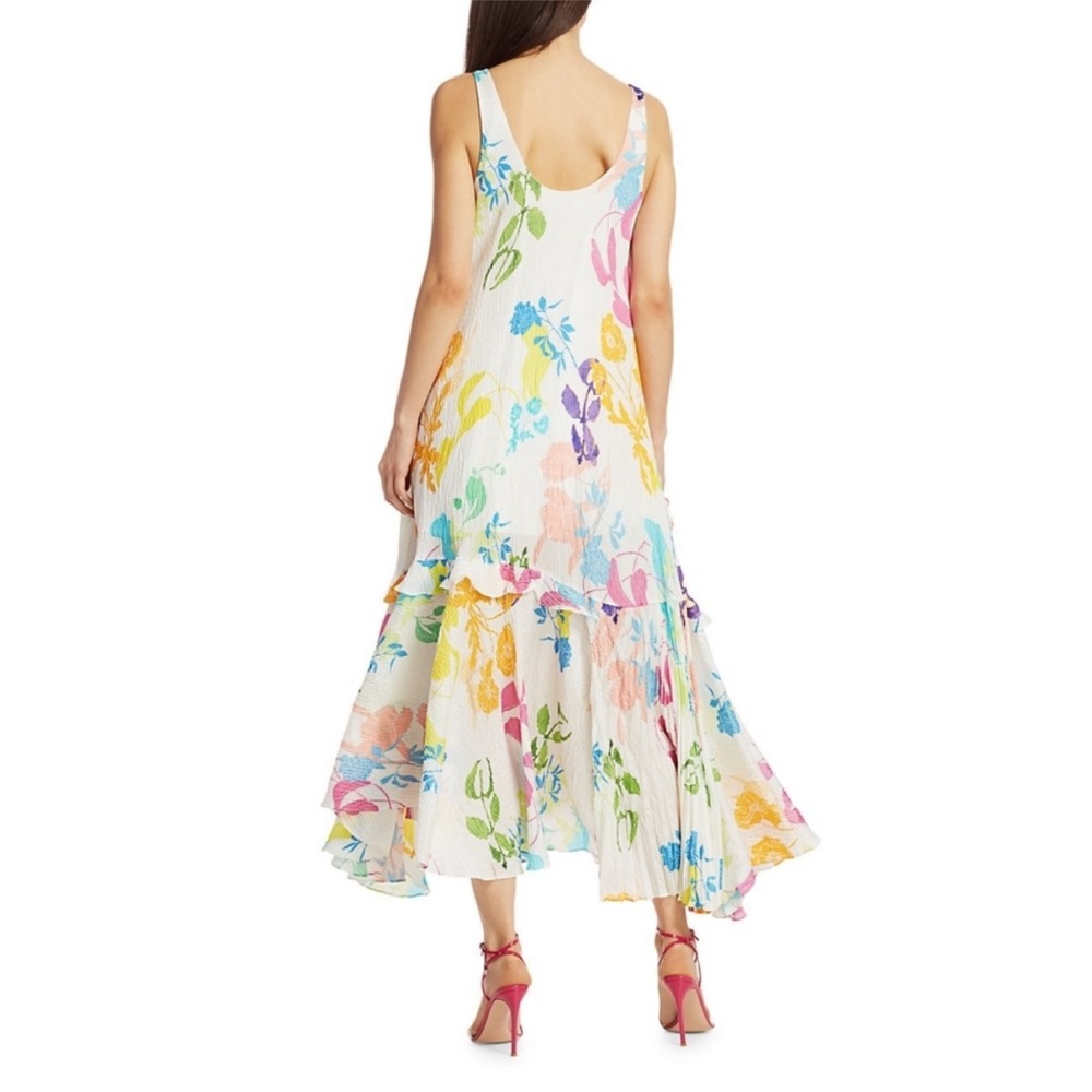 Tanya Taylor Colorful Floral High Low Dress - Picture 6 of 16